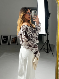 Camicia Ester rouches mucca 2