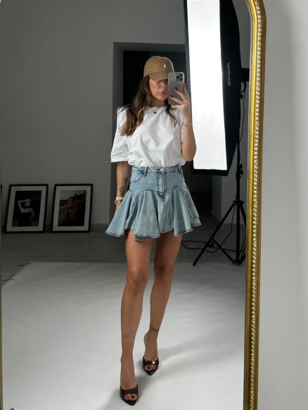 Skirt Isla denim celeste