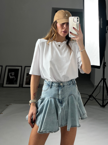 Skirt Isla denim celeste