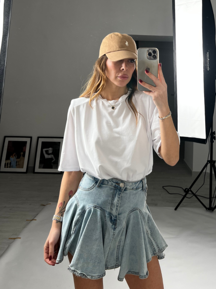 Skirt Isla denim celeste