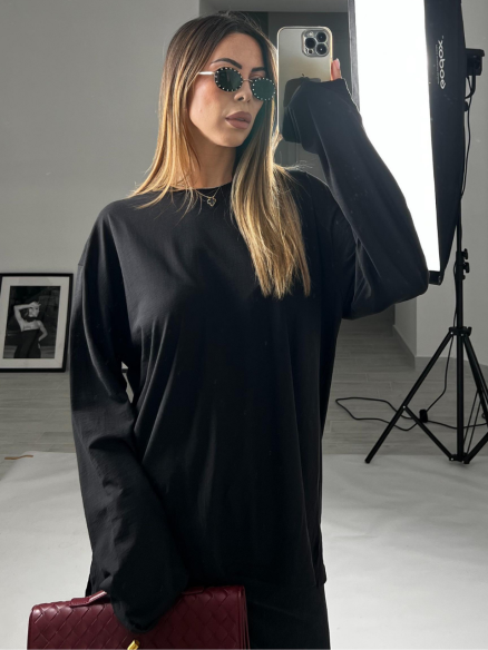 T-shirt Sissi manica lunga nera T-shirt Sissi manica lunga nera