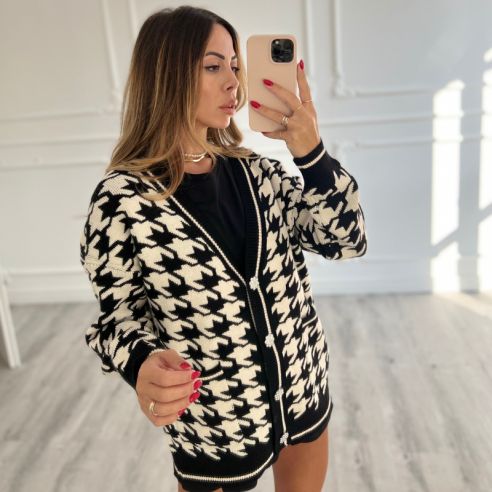 Cardigan Pied de poule
