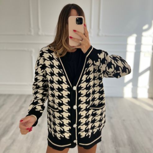 Cardigan Pied de poule