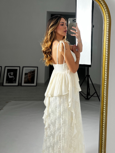 Dress Lola pizzo beige