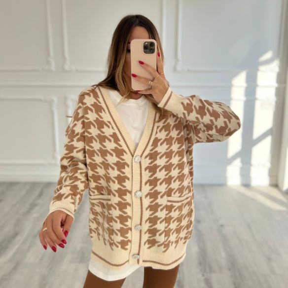 Cardigan Pied de poule