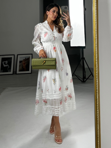 Midi Dress Selene bianco