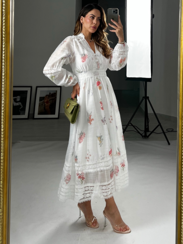 Midi Dress Selene bianco