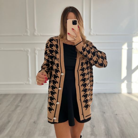 Cardigan Pied de poule