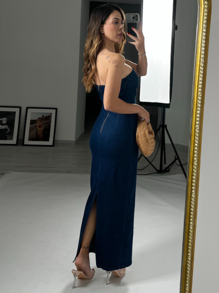 Midi Dress Denim Sveva Midi Dress Denim Sveva