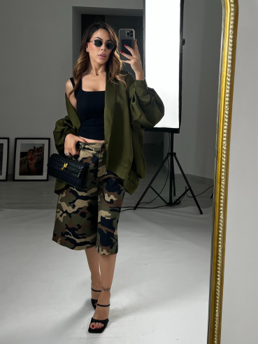 Bomber satin Ninfea verde