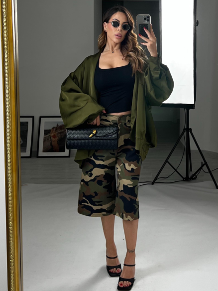 Bomber satin Ninfea verde Bomber satin Ninfea verde