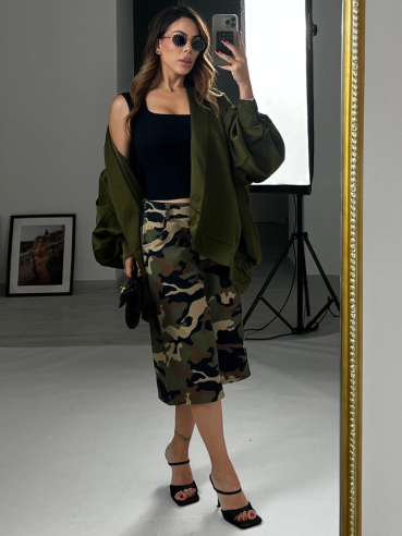 Bomber satin Ninfea verde