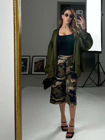 Bomber satin Ninfea verde