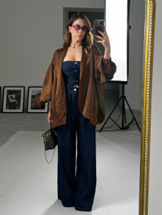 Bomber satin Ninfea choco 2