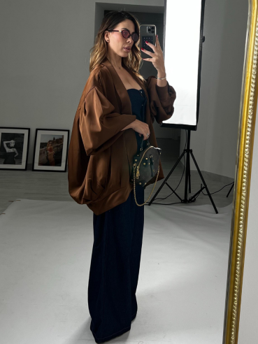 Bomber satin Ninfea choco