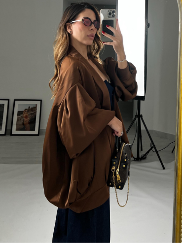 Bomber satin Ninfea choco