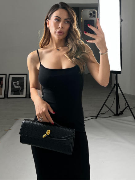 Long dress Clio nero Long dress Clio nero