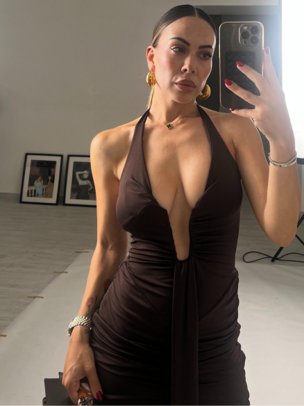 Maxi Dress Nefertiti choco Maxi Dress Nefertiti choco