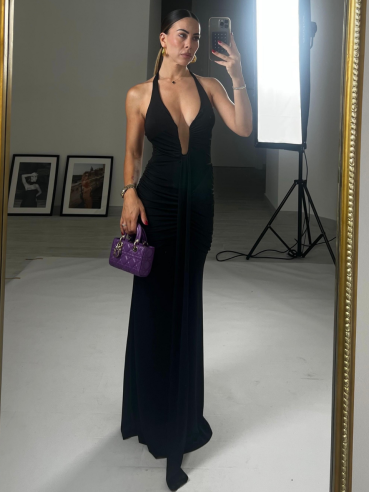 Maxi Dress Nefertiti nero