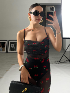 Maxi Dress velato cherry 2