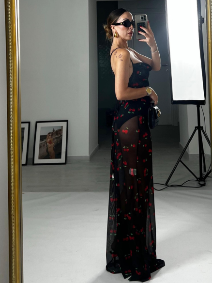 Maxi Dress velato cherry Maxi Dress velato cherry