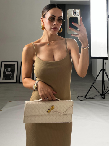Midi Dress costine Alina camel