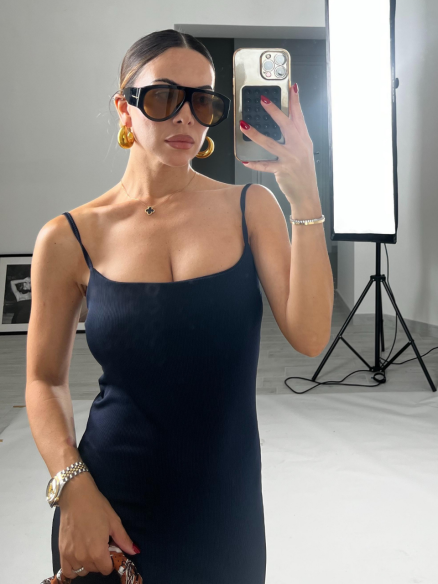 Midi Dress costine Alina blu Midi Dress costine Alina blu