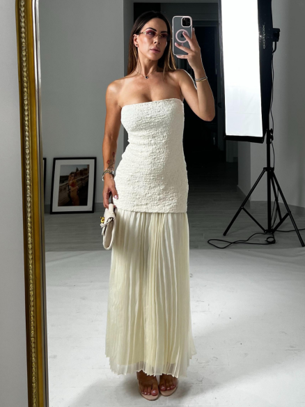 Midi Dress Isabel crema Midi Dress Isabel crema