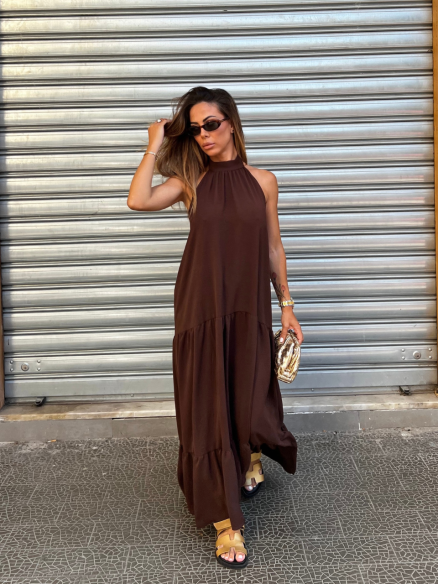 Maxi Dress Tessa 2.0 choco Maxi Dress Tessa 2.0 choco