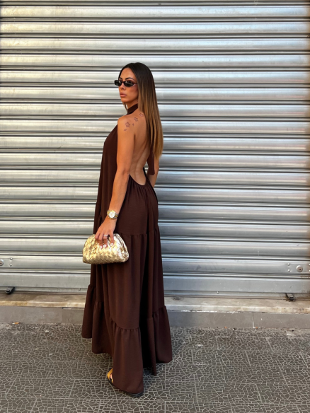 Maxi Dress Tessa 2.0 choco Maxi Dress Tessa 2.0 choco