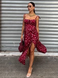 Midi Dress Praya rose bordeaux 2