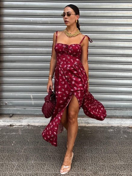 Midi Dress Praya rose bordeaux Midi Dress Praya rose bordeaux
