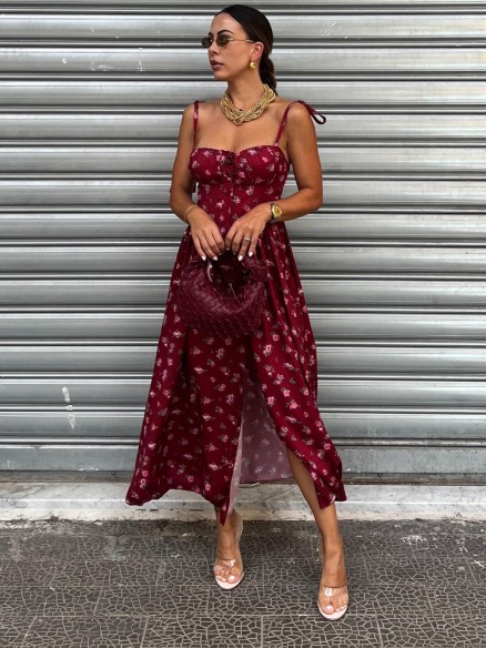 Midi Dress Praya rose bordeaux Midi Dress Praya rose bordeaux