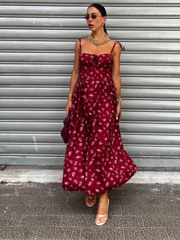 Midi Dress Praya rose bordeaux