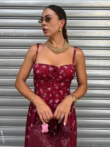 Midi Dress Praya rose bordeaux Midi Dress Praya rose bordeaux