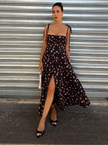 Midi Dress Praya rose nero