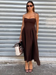 Midi Dress Lucy choco