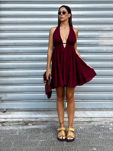 Mini Dress Kelly bordeaux