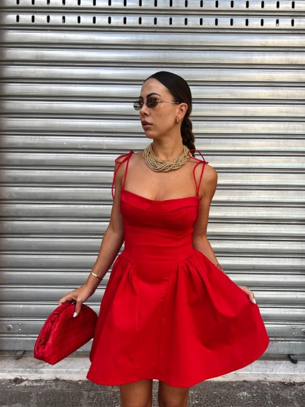Mini Dress Zaira rosso Mini Dress Zaira rosso