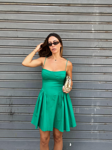Mini Dress Zaira verde smeraldo