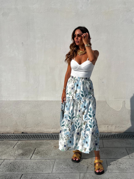 Skirt Betta fiori celesti Skirt Betta fiori celesti