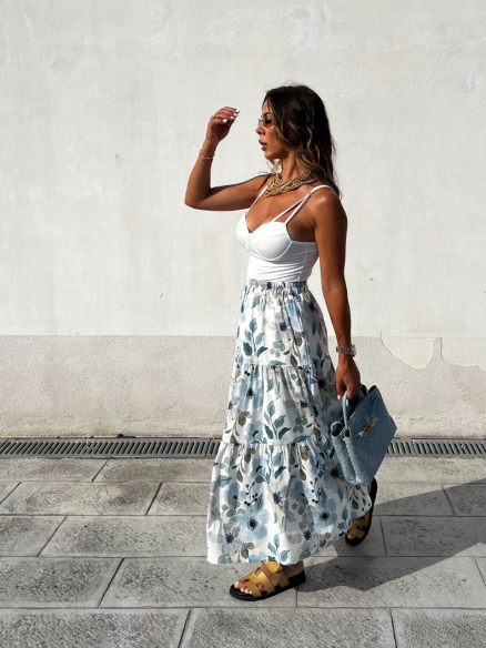 Skirt Betta fiori celesti Skirt Betta fiori celesti