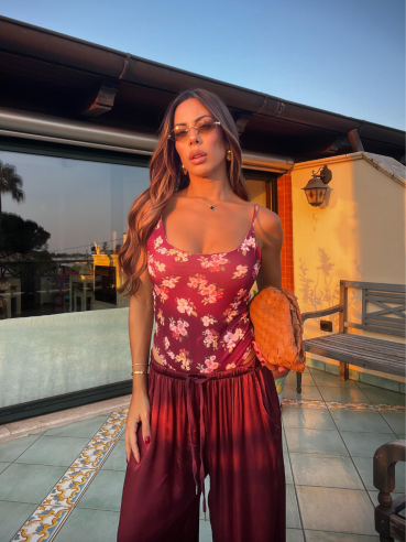 Body Fiori bordeaux