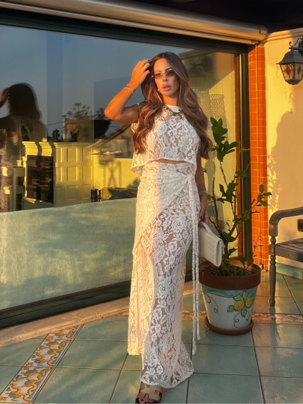 set pizzo luxury panna