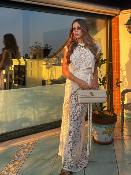 set pizzo luxury panna