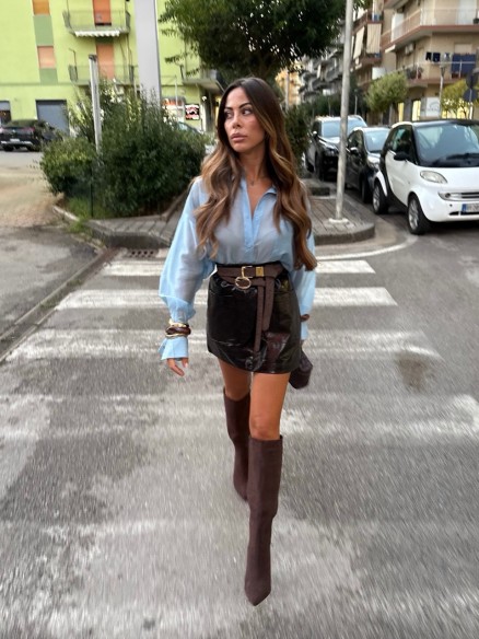 Gonna Alice vernice choco Gonna Alice vernice choco