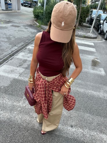 Top giromanica bordeaux