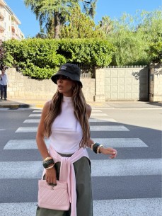 Top giromanica bianco