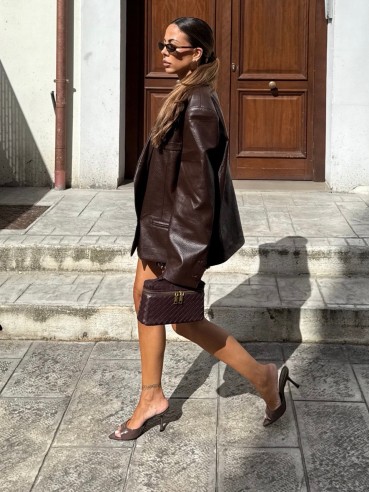 Blazer Iris similpelle choco