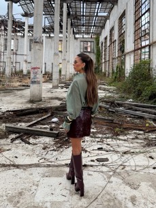 Gonna Alice vernice bordeaux 2